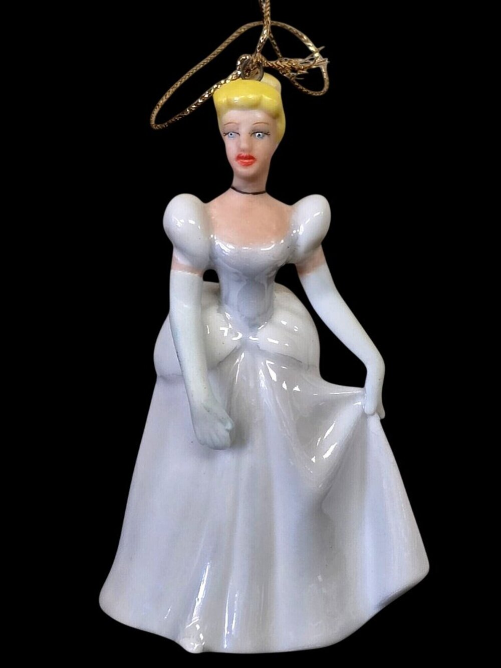 Disney Cinderella Porcelain Princess Christmas Tree Ornament Collectible Figurin